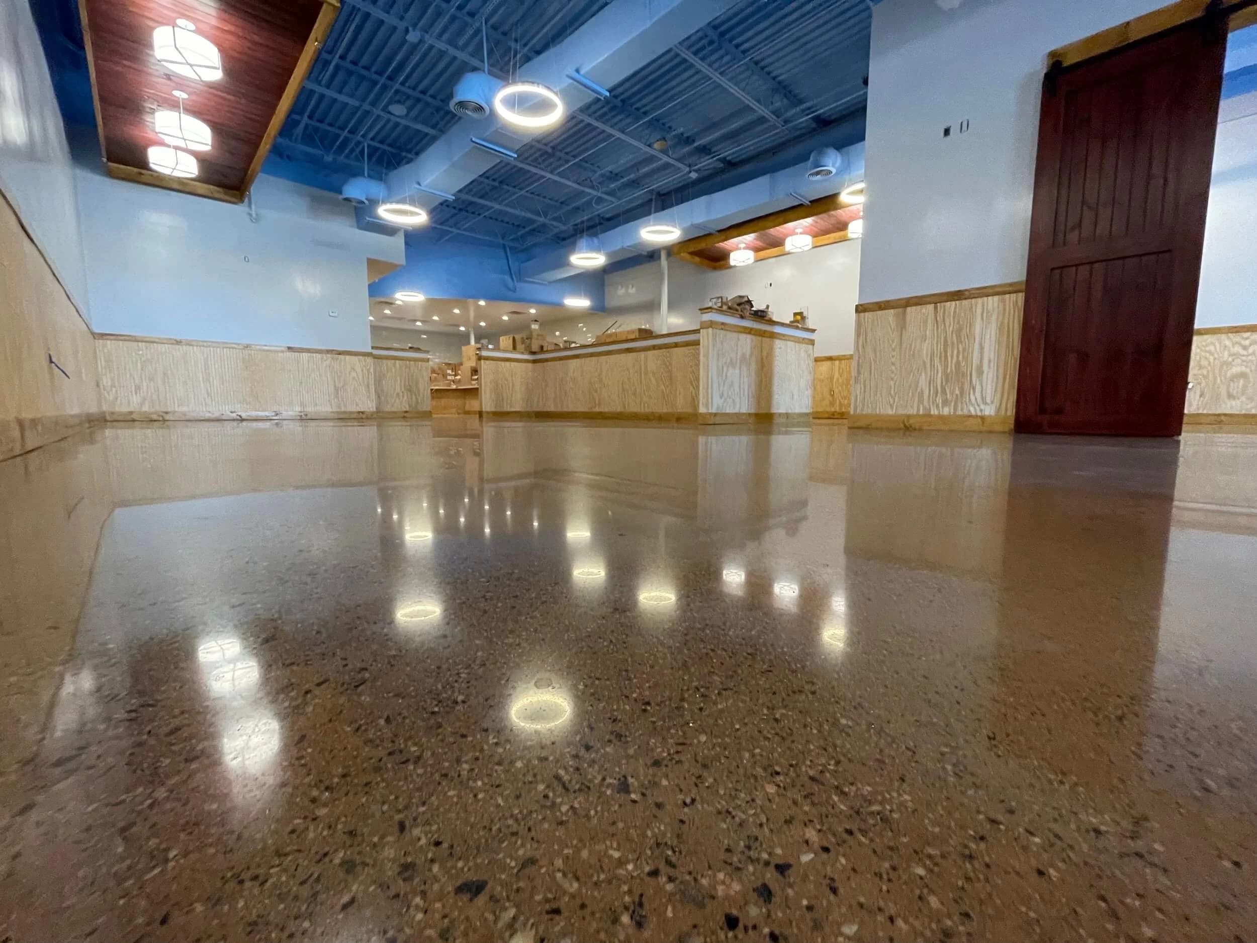 Polished Concrete Floor - Downtown Allen Restaurant